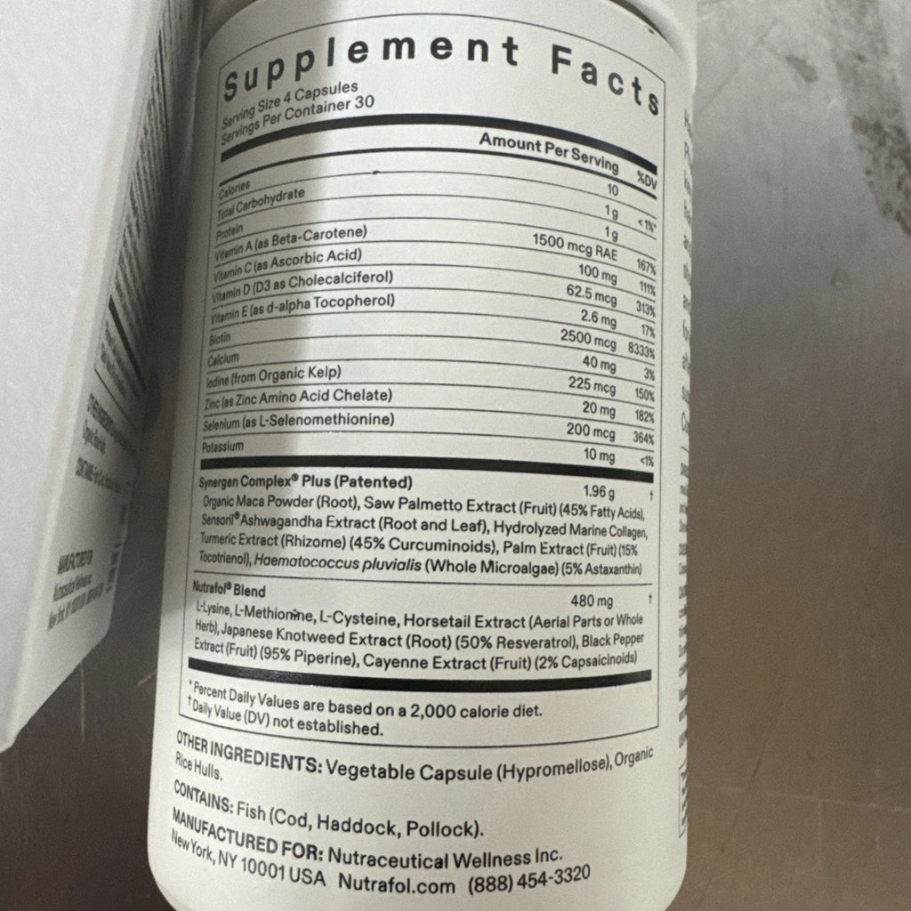 NUTRAFOL "Women's Balance" Hair Growth Supplements (120 Pills) Fit And Glow
