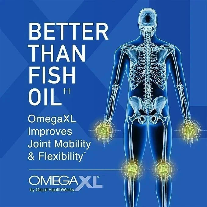 FRESH Omega-XL 300 Count Softgels Joint Pain Relief, Potent Small Softgel
